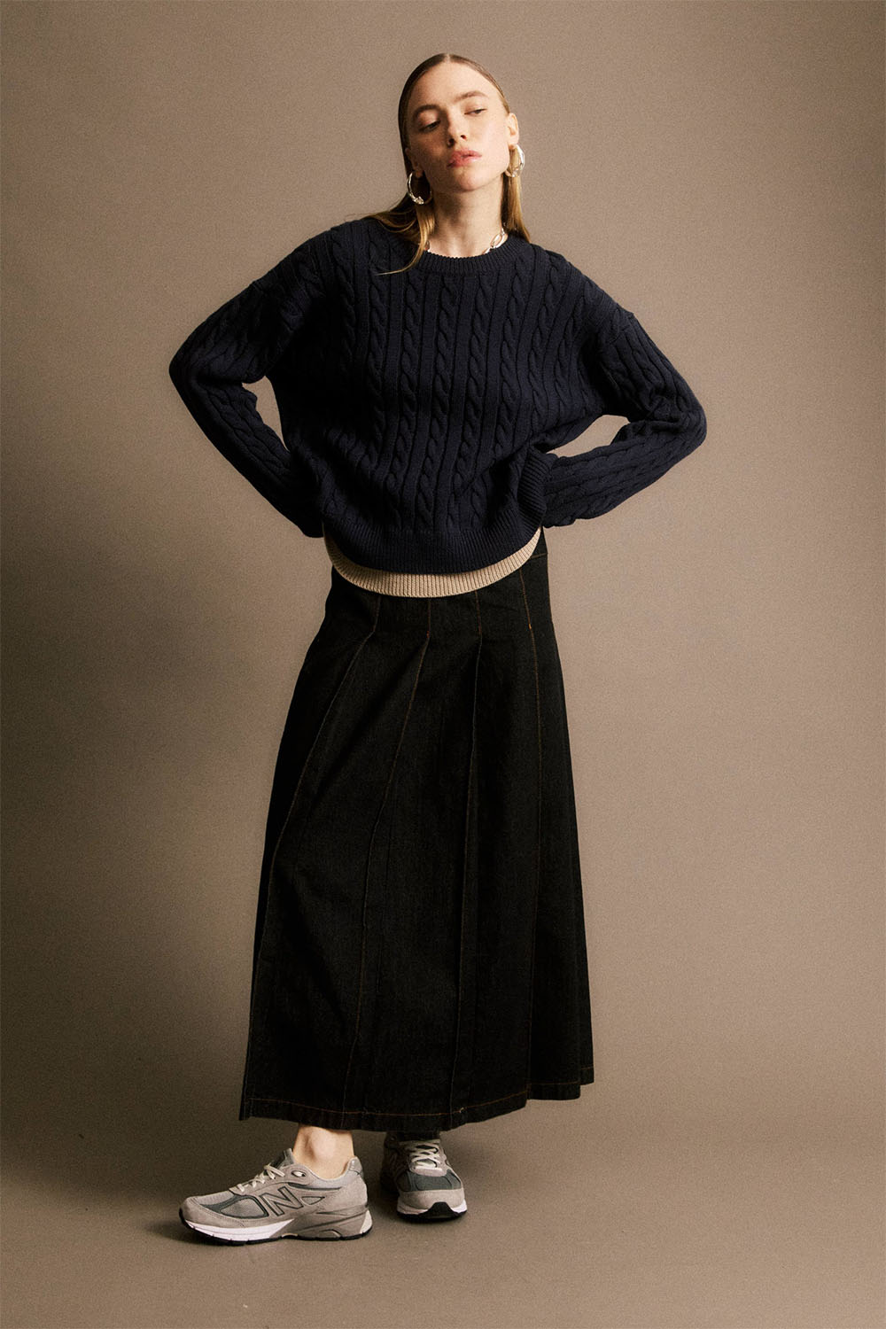 Jiji - Peggie Sweater - Bleu Marine - Front