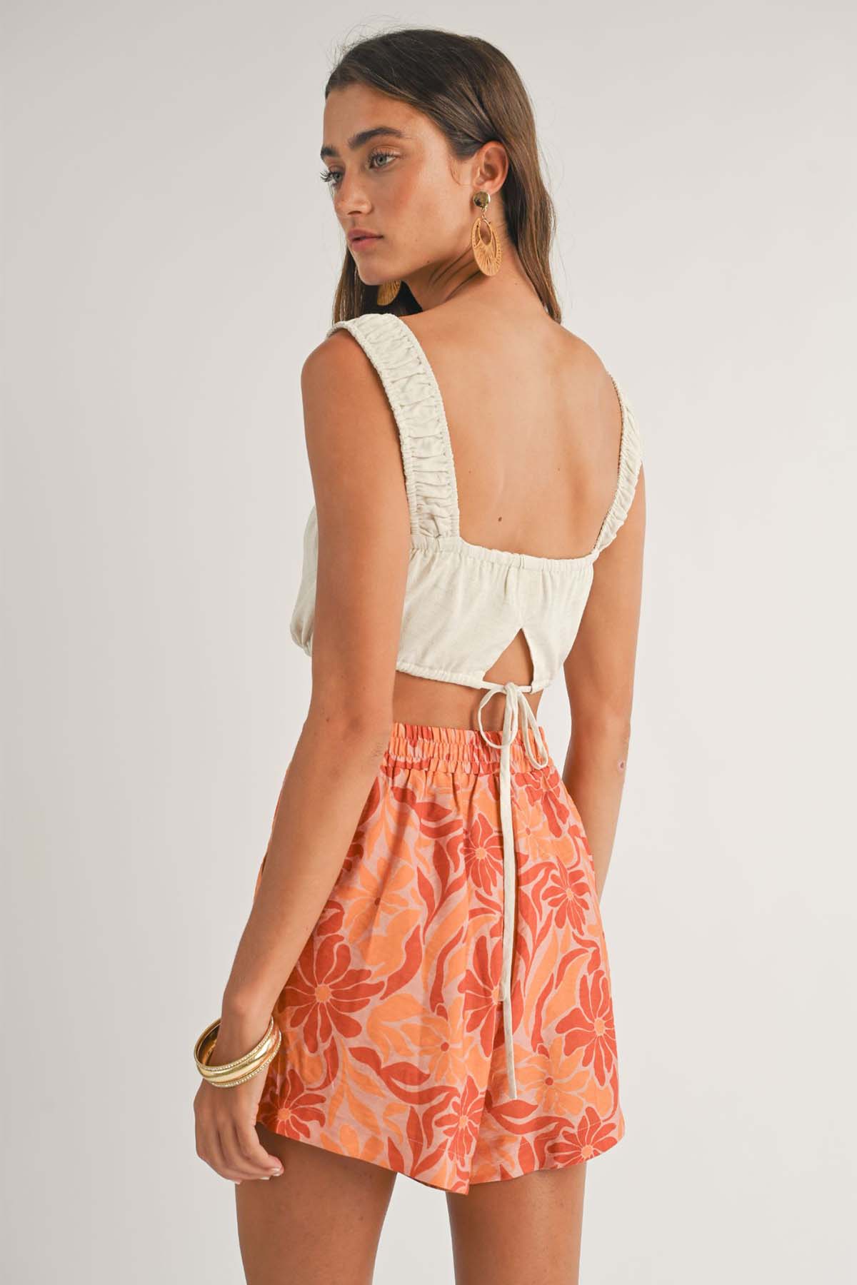 Sage the Label - Dune Breeze Super Crop Top - Natural - Back