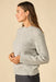 Outerknown Roma Donegal Sweater in Heather Grey — Side view