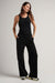Richer Poorer - Recycled Fleece Wide Leg Pant - Black - Front