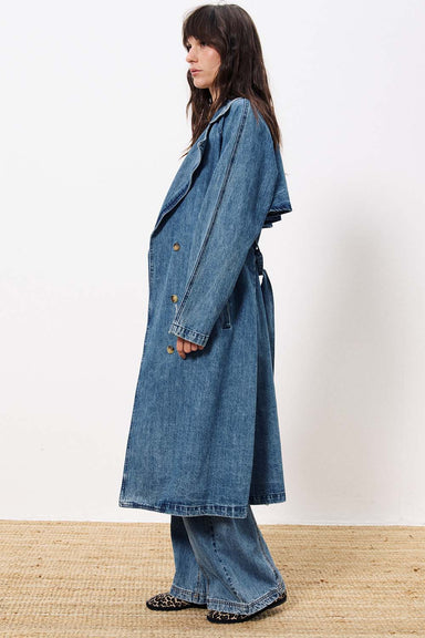 FRNCH - Carmelina Trench - Bleu Jean - Side