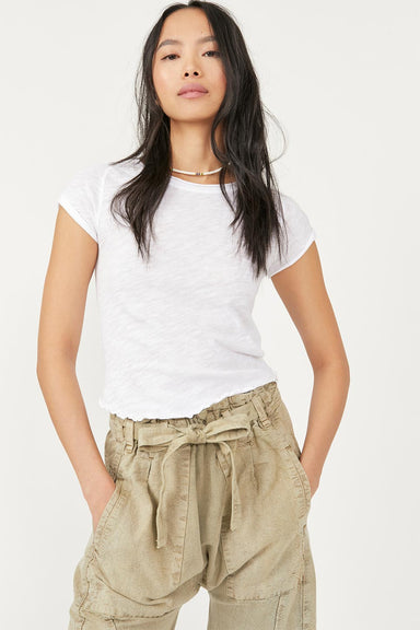 Free People - Be My Baby Tee - White - Front