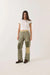 Brixton Essex Patchwork Painter Pant in Vintage Olive — Front view
