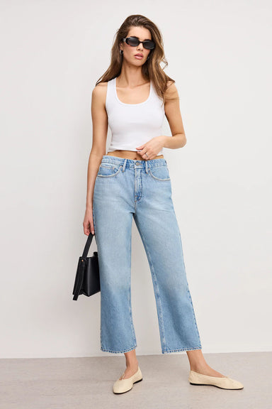 Good American - Good 90s Crop Relaxed Jeans - Indigo - Front