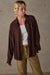McTavish - Boxy Long Sleeve Shirt - Brown - Profile