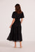 Mink Pink - Amy Tiered Midi Dress - Black - Back