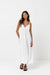 Rhythm - Classic Tiered Midi Dress - White