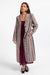 Sage the Label - Flower Bed Plaid Coat - Grey Wine Multi - Side