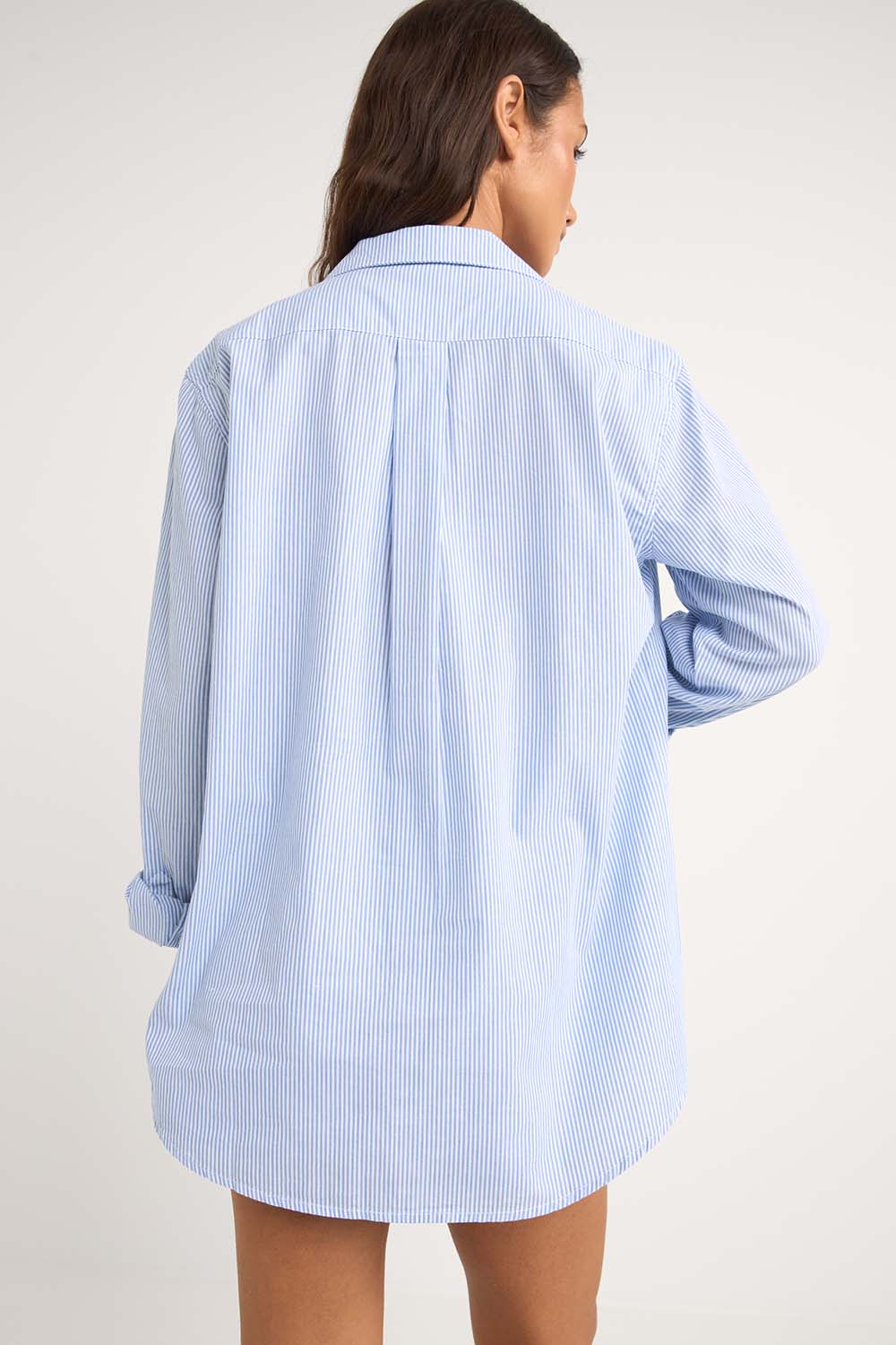 Rhythm - Zephyr Stripe Shirt - Blue - Back