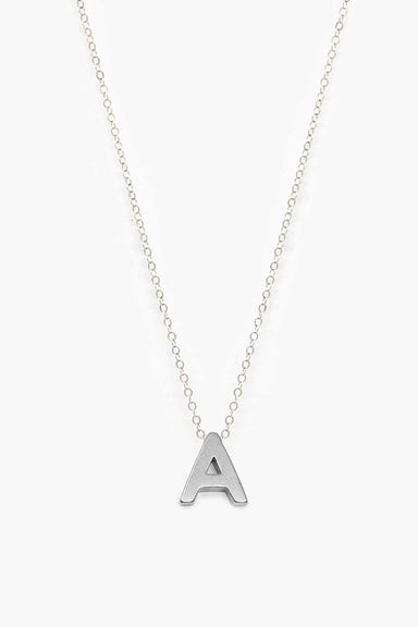 Able - Letter Charm Necklace - Silver