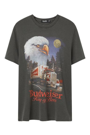 Junk Food Budweiser Semi in Vintage Black — Front view