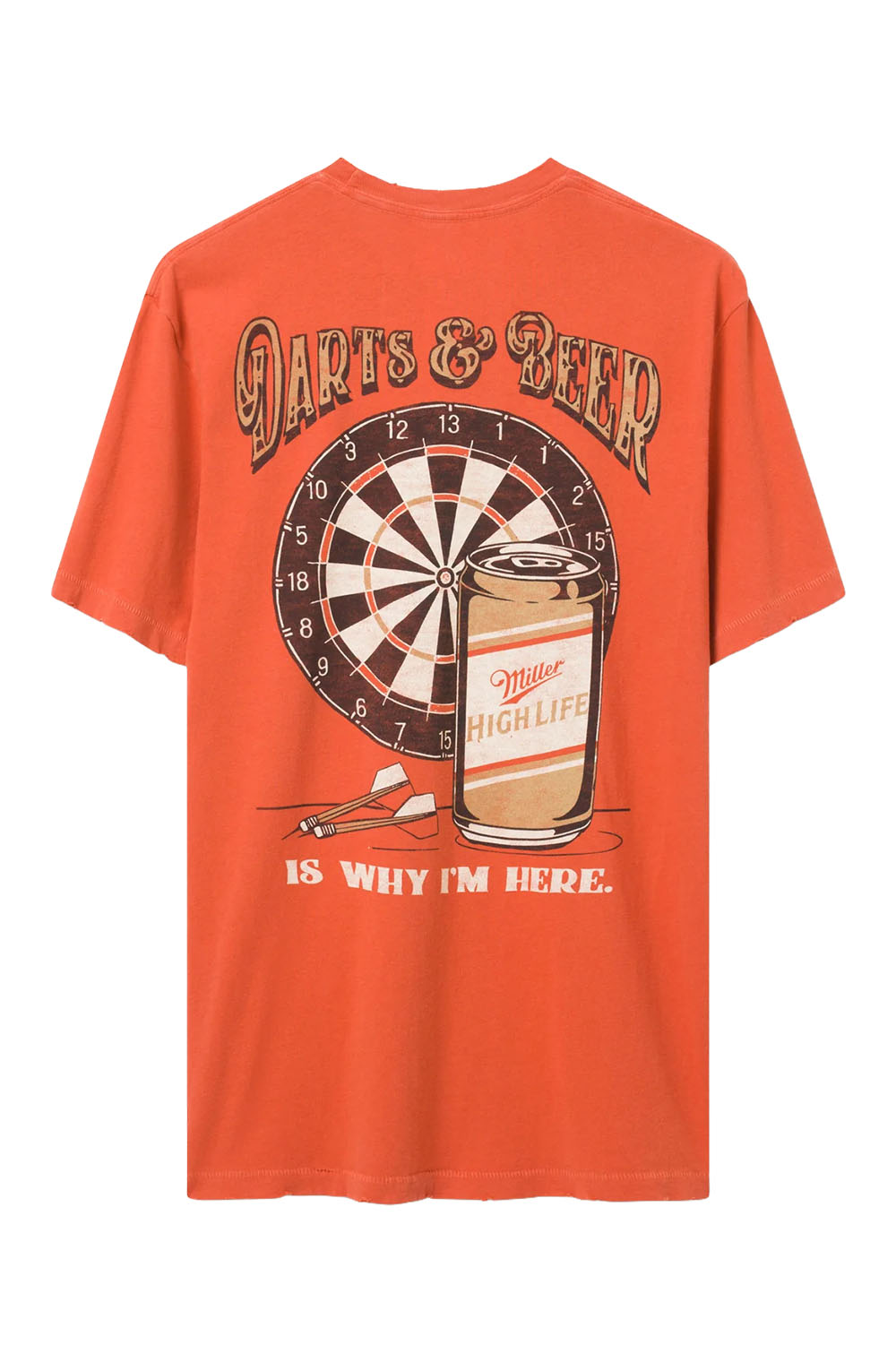 Junk Food Miller Darts and Beer in Washed Red — Back view
