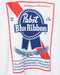 Junk Food Pabst Blue Ribbon Label in White — Graphic detail view