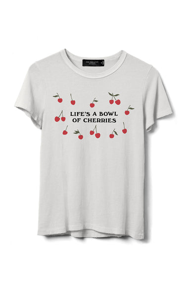junk food lifes a bowl of cherries vintage white