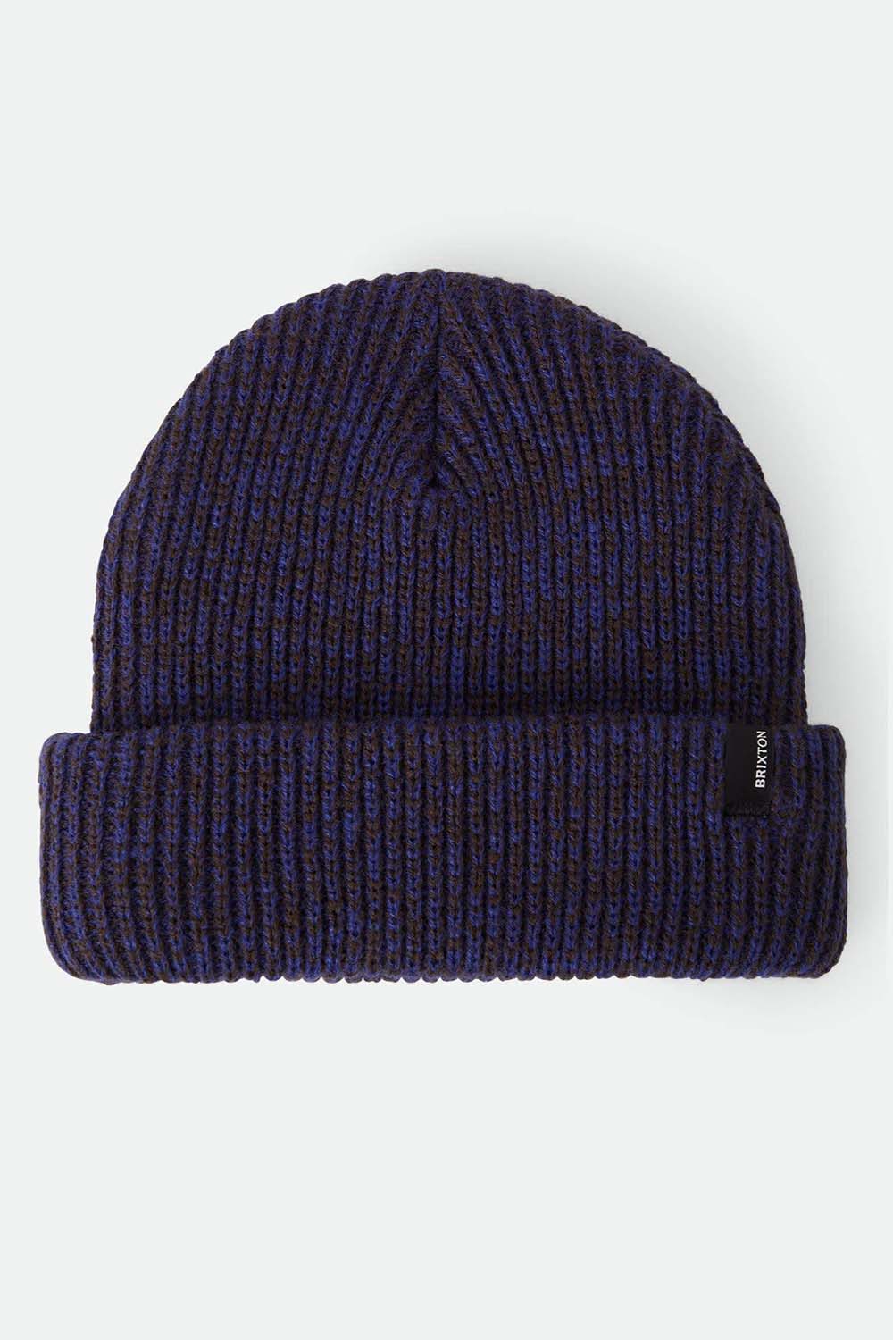 Brixton - Chunky Heist Beanie - Marled Navy/Caramel - Front