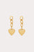 Petit Moments - Heart Drop Earrings - Gold