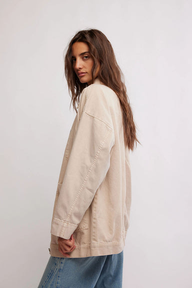 Free People - Avery Denim Jacket  - Softest Sand - Side