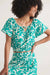 Marine Layer - Tiana Crop Blouse - Spruce Flora - Profile
