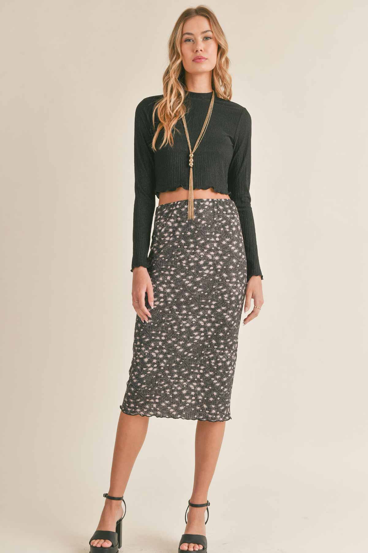 Sadie & Sage - Nelly Mock Neck Top - Black