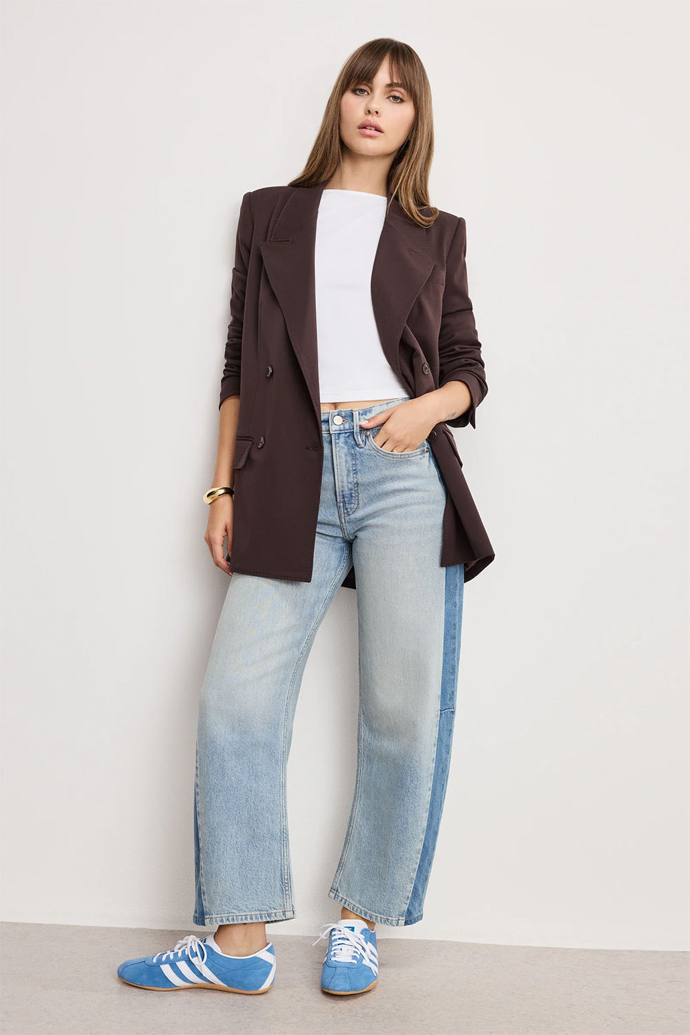 Good American - Good Standard Barrel Jeans - Indigo - Front