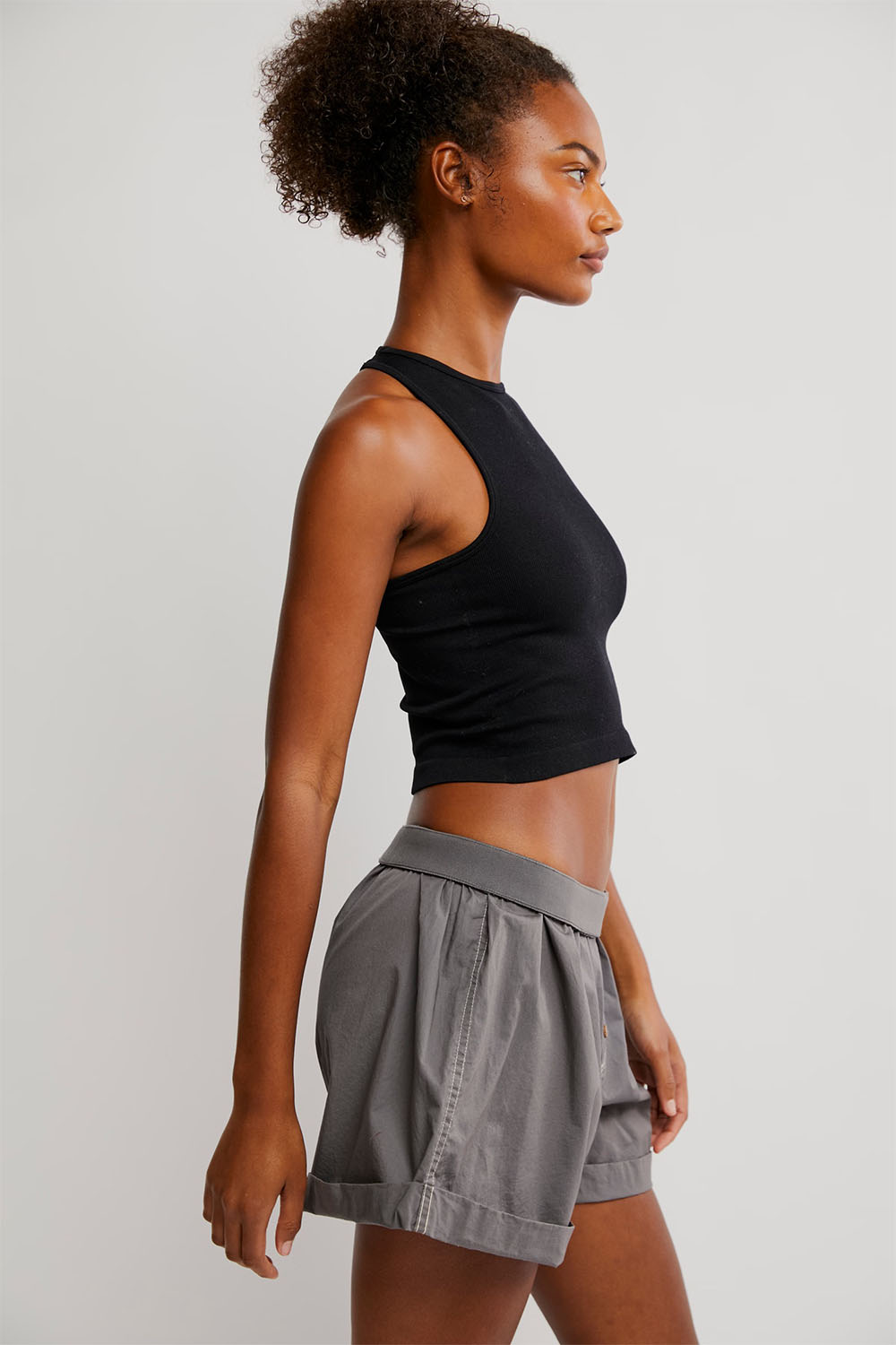 Free People - Hayley Racerback Brami - Black - Side
