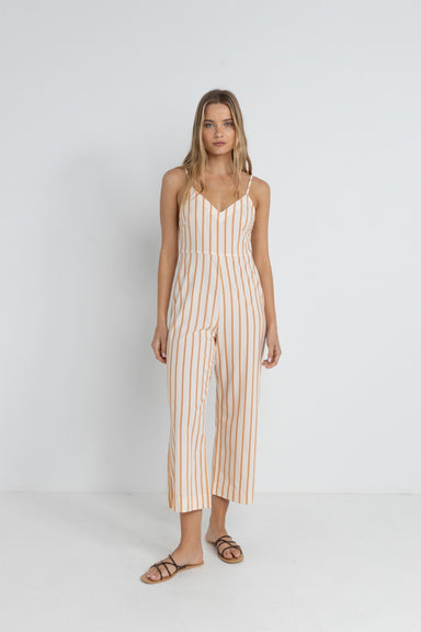 Rhythm - Tide Stripe Jumpsuit - Natural - Front
