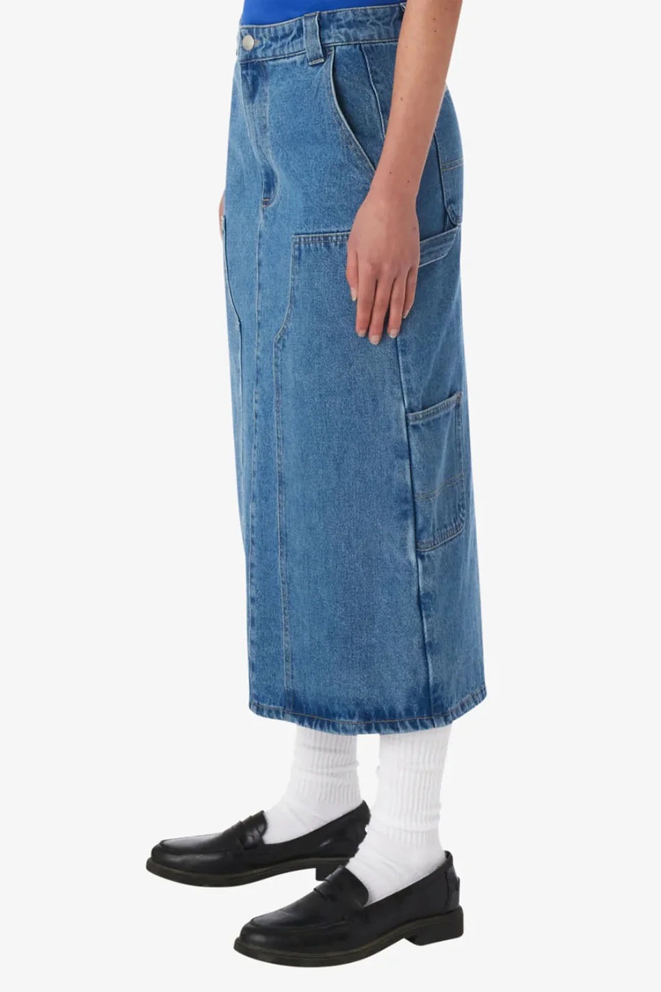 Obey - Garden Midi Skirt - Light Indigo - Side