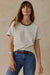 Faherty Sunwashed Essential Stripe Tee in Four Leaf Clover Mini Stripe — Front view
