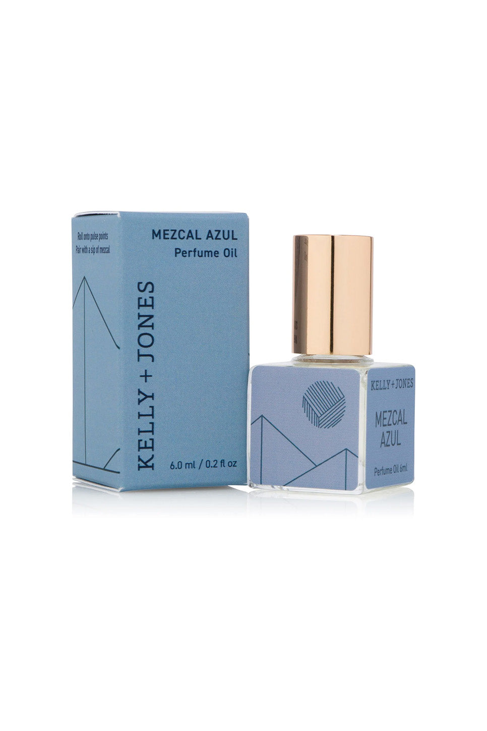 Kelly + Jones - MEZCAL GOLD PERFUME ROLL ON Azul - Package