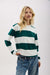 Richer Poorer - Beefy Strip Cotton Pullover - Rainforest/Bone - Front