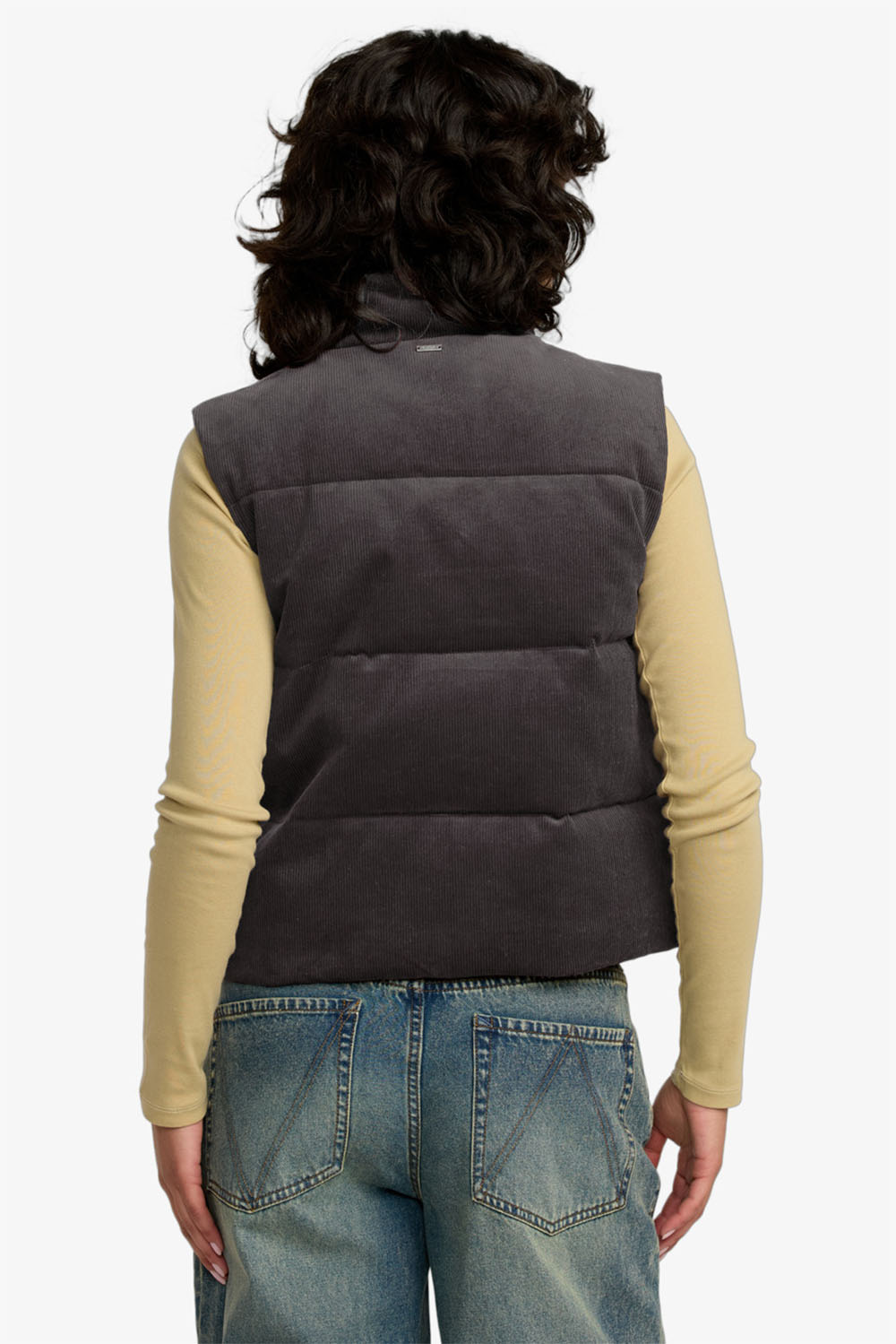 RVCA - Eezeh Puffer Vest - Gravel - Back
