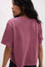 Richer Poorer - Relaxed SS Crop - Burgundy - Back