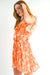 Reset by Jane - Peyton Mini Dress - Vivid Orange Floral - Side