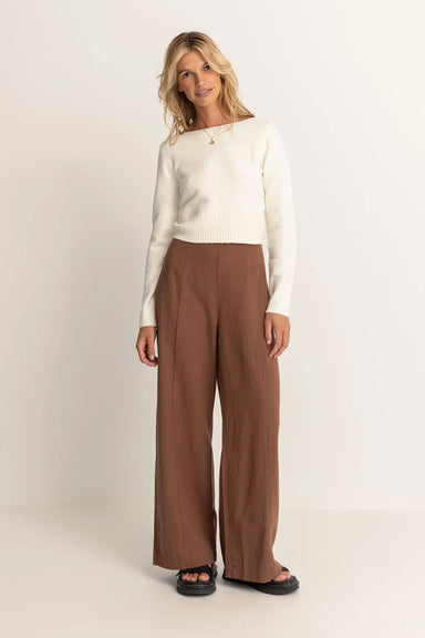 Rhythm - Whitehaven Wide Leg Pant - Brown