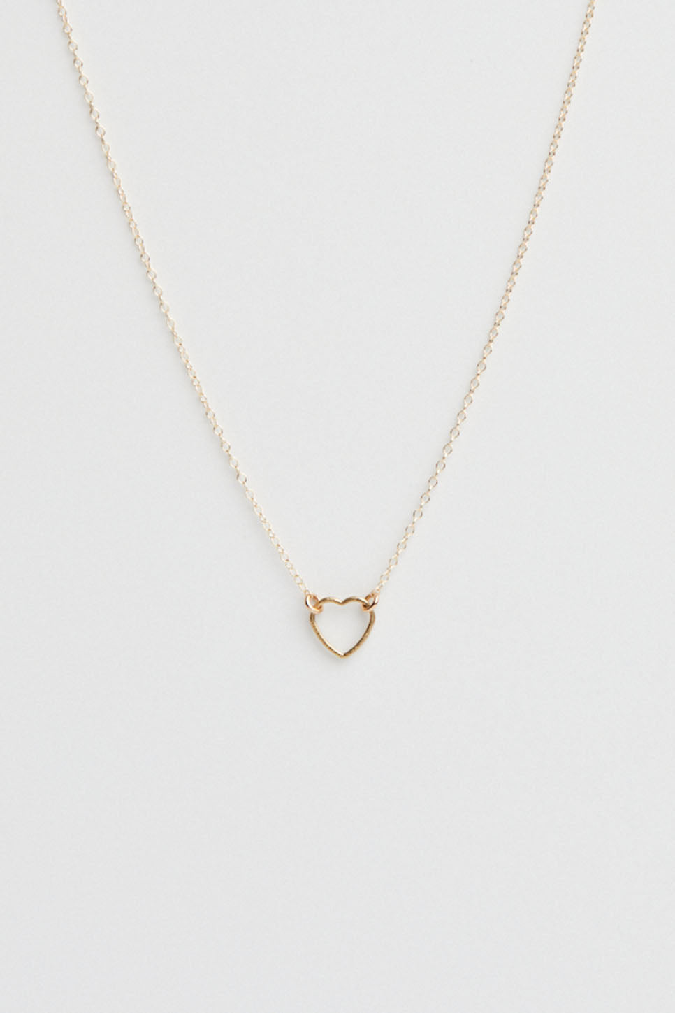 Able - Floating Shape Necklace - Gold Heart