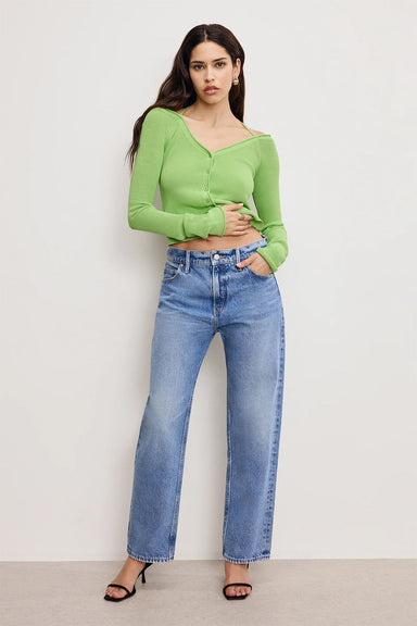 Good American - Good Standard Straight Jeans - Indigo - Front
