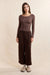 Sadie & Sage - Ronan Boat Neck Knit Top - Brown - Styled