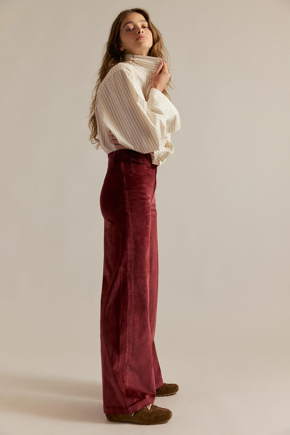 Free People - Kellee High Rise Palazzo - Brick Wall - Side