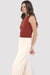 Sadie & Sage - Open Up Knit Tank - Marsala - Side