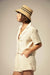 Brixton - Silky SS Jacquard Top - Whitecap Floral Jacquard - Side