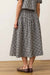 Marine Layer - Gia Poplin Skirt - Black/White Gingham - Back