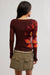 Free People - Lilly Printed Long Sleeve - Cocoa Combo - Back
