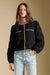 Saltwater Luxe Jene Jacket in Natural Black — Front view