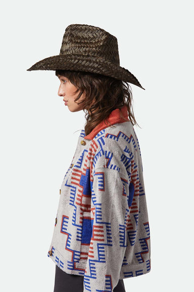 Brixton - Houston II Straw Cowboy - Black - Side