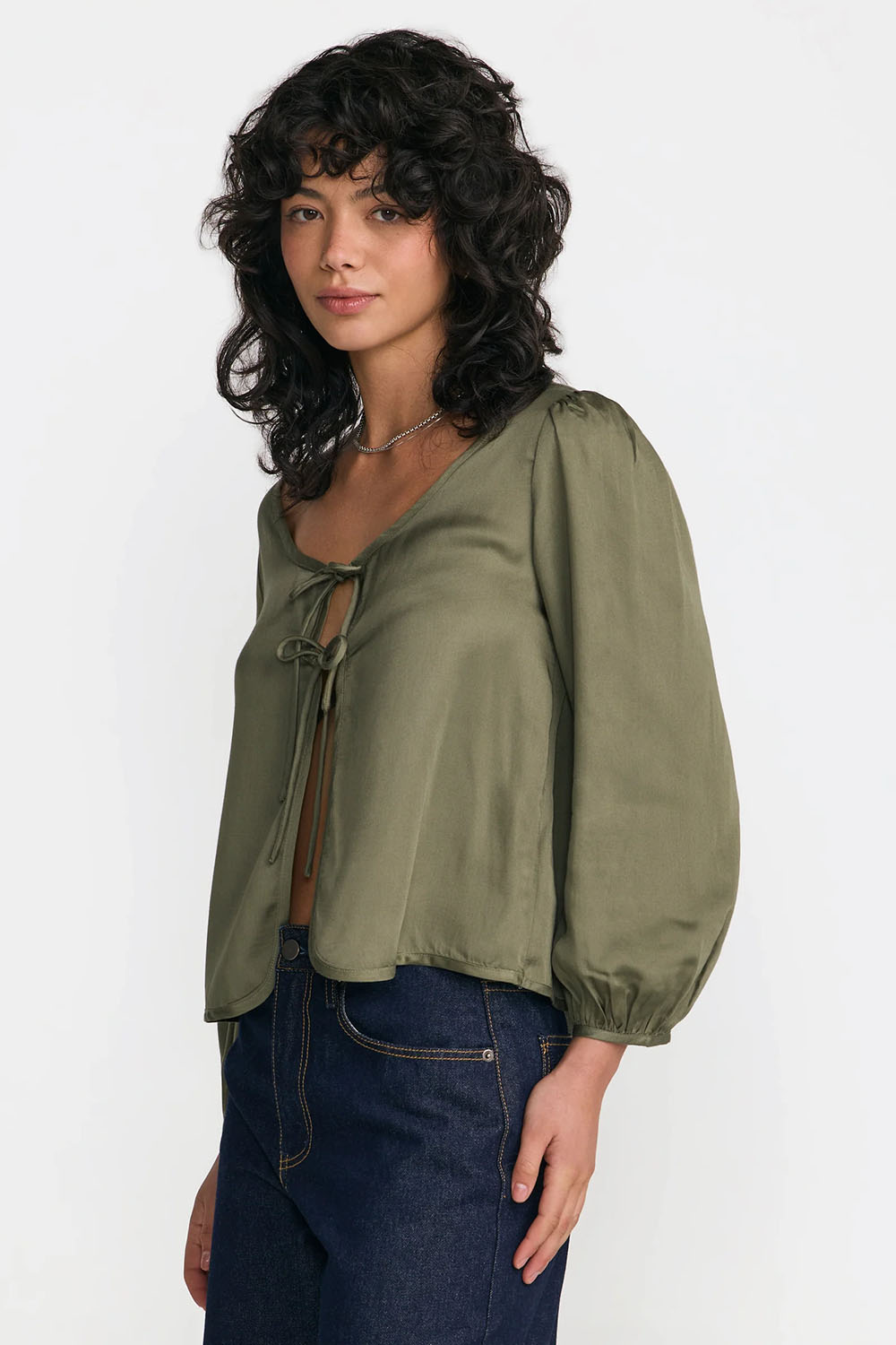RVCA - Swindon Tie Front - Olive - Side