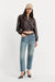 Good American The Better Than Leather Bomber in Espresso — Full Length view