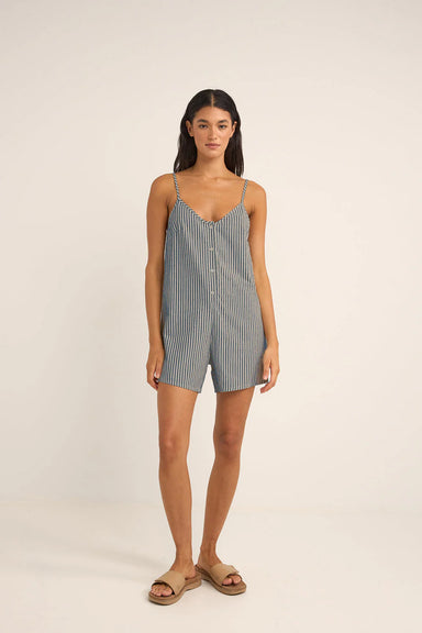 Rhythm - Valley Stripe Romper - Blue