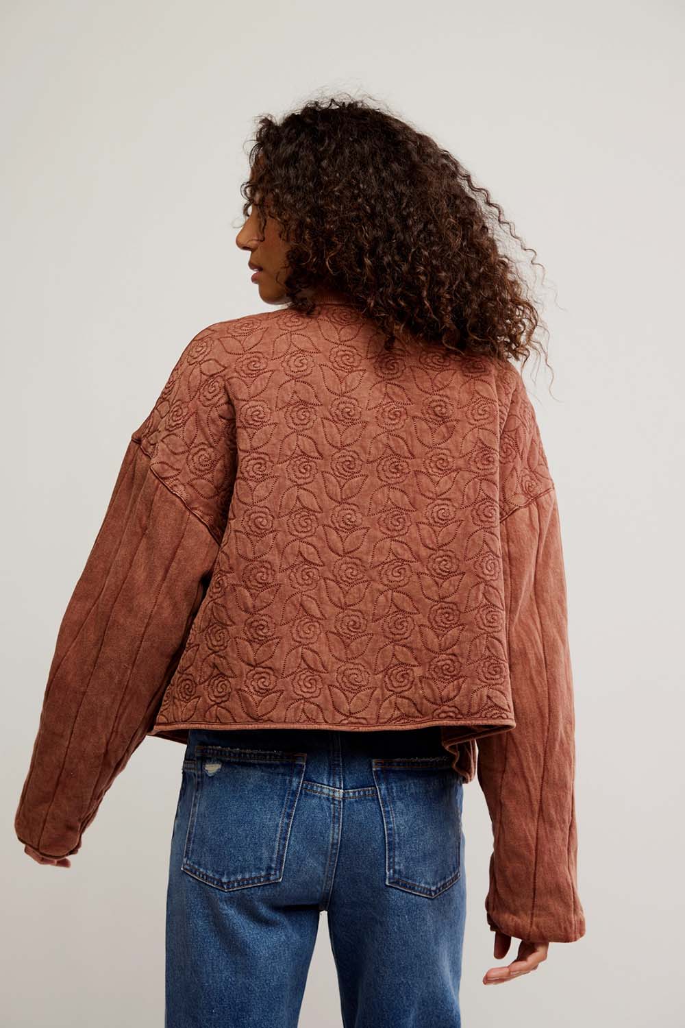 Free People - Rose Sweatshirt - Cinnamon Stick - Back