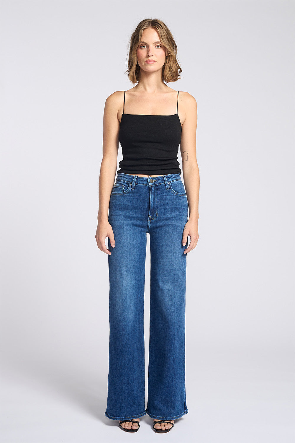 letter to juliet pippa high rise super wide jean dark front