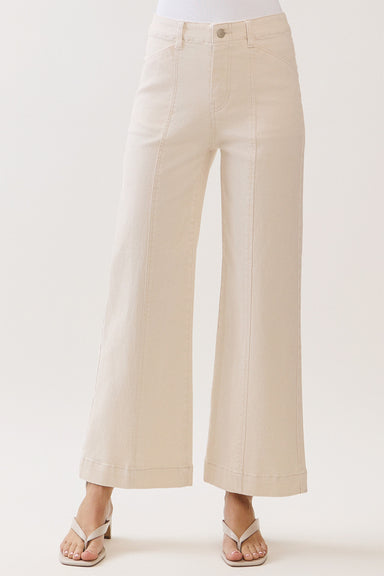 letter to juliet paola wide leg with seam lines ecru front